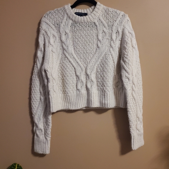 FCUK Kalina Cable Knit Jumper Sweater in Classic Cream - Picture 12 of 14